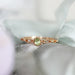 S925 Sterling Silver Japanese Natural Olivine Hollow Zircon Ring - Dazpy