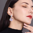 Micro-inlaid Zirconium Diamond Dream Castle Earrings - Dazpy