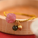 Agate Flower Girl Hetian Jade Bracelet - Dazpy