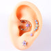 Opal Stud Set Of 4 Purple O Bao Nose Ring Ear Bone Stud - Dazpy