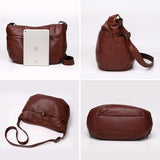 High-Quality Genuine Leather Women's Crossbody Hobo Bag