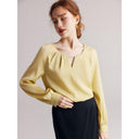 Chic Silk Blend Raglan Sleeve Blouse