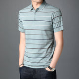 Men's spring and summer striped short sleeves