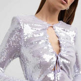 Glamorous Purple Sequin Mini Dress