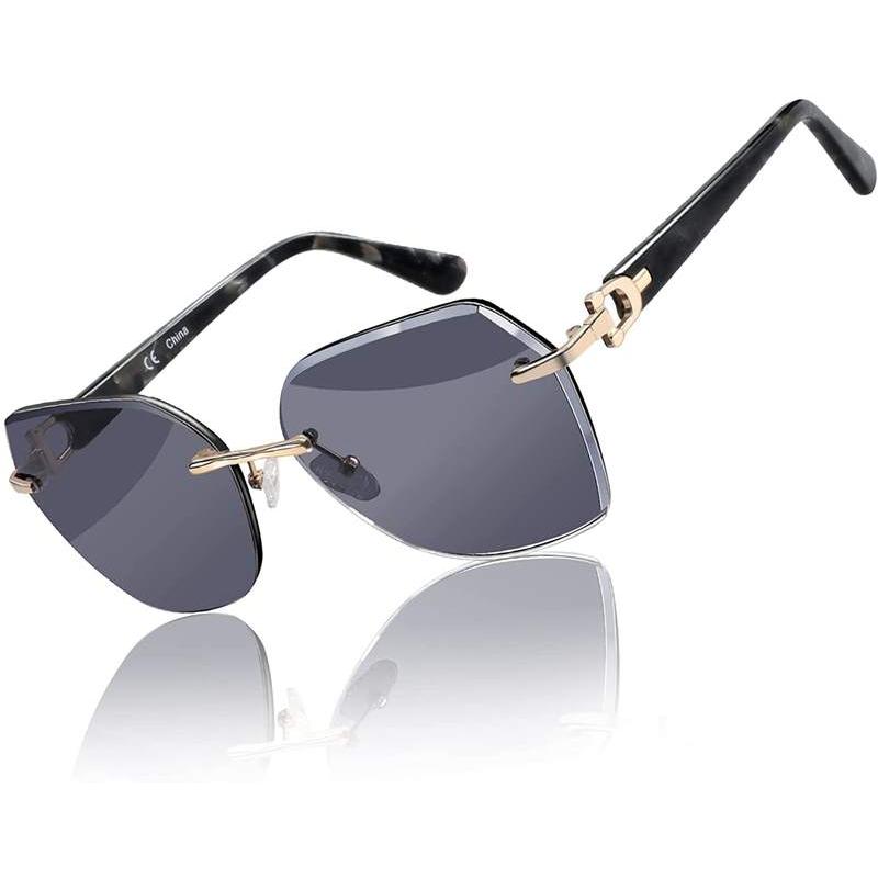 Trendy Sonnenbrille mit Farbverlauf und UV-Schutz in geometrischer Form