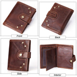 Men's high-end suede leather business wallet - Dazpy