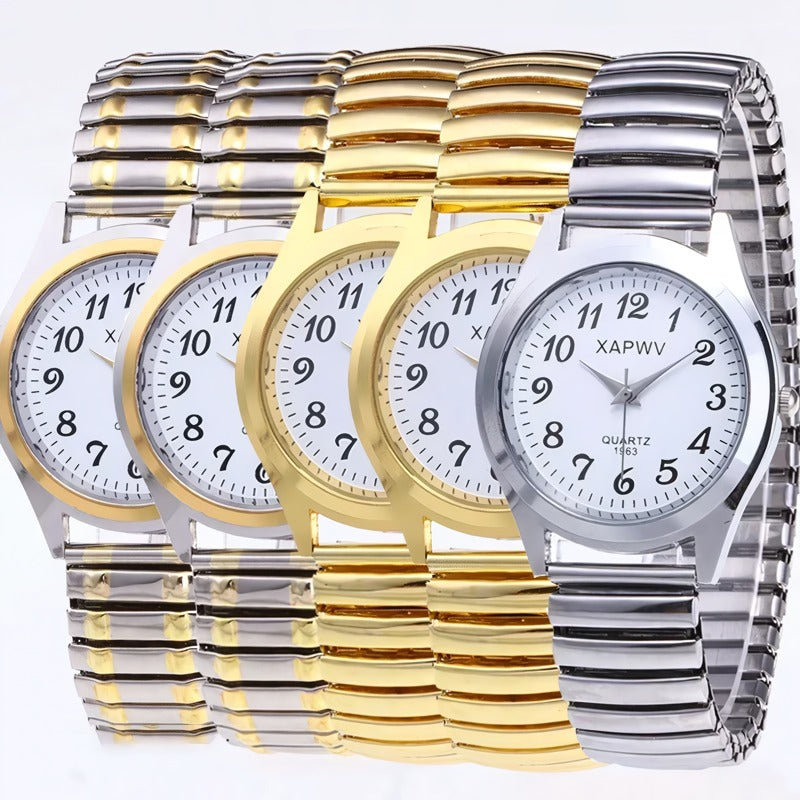 Reloj de cuarzo de moda para mujer y hombre.