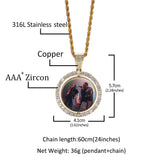 Zircon Color Photo Couple Necklace - Dazpy