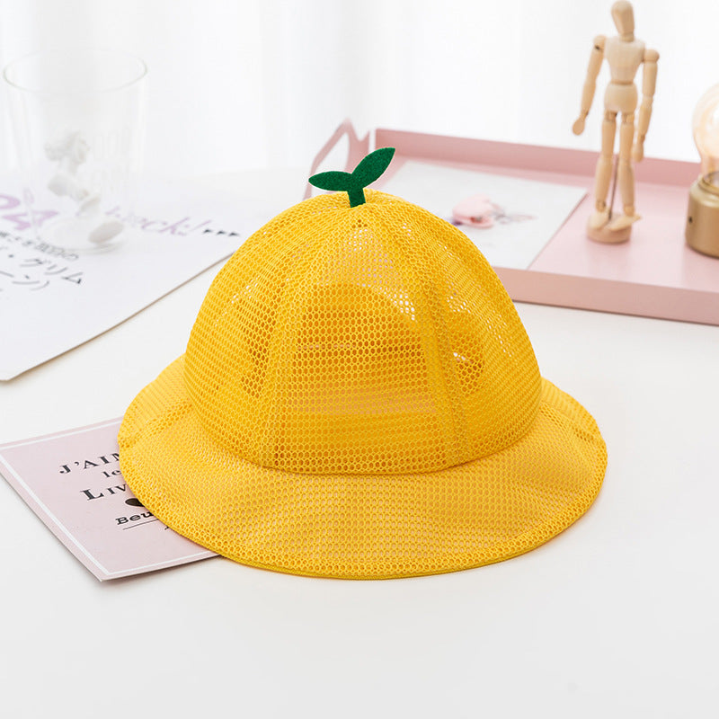 Koreanischer Baby-Sommer-Mesh-Bucket-Hut - Atmungsaktive Sprout-Kappe für Kinder