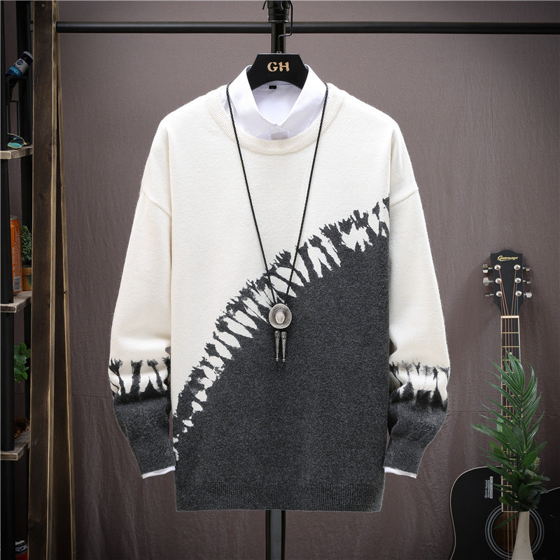 New Winter Sweater Men's Round Neck Long-Sleeved Student Autumn And Winter Sweater