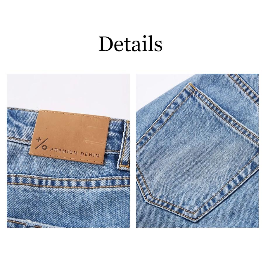 High-Waisted Straight Denim Shorts for Women