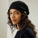 Gorro de punto de seda