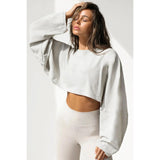 Oversized Streetwear-Inspired Crop Sweatshirt