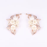 Female Pearl Bride Ceramic Earrings - Dazpy