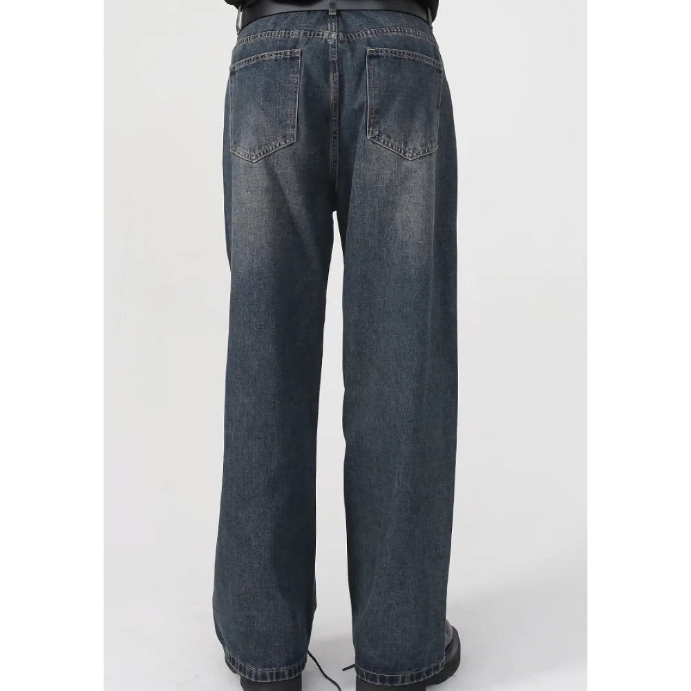 Baggy-Jeans aus verwaschenem Denim