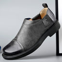 Mocasines de vestir casuales vintage sin cordones para hombre