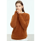 Loose Solid Round Neck Minimalist Sweater