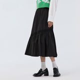 Elegant Mid-Calf Black Skirt for Women