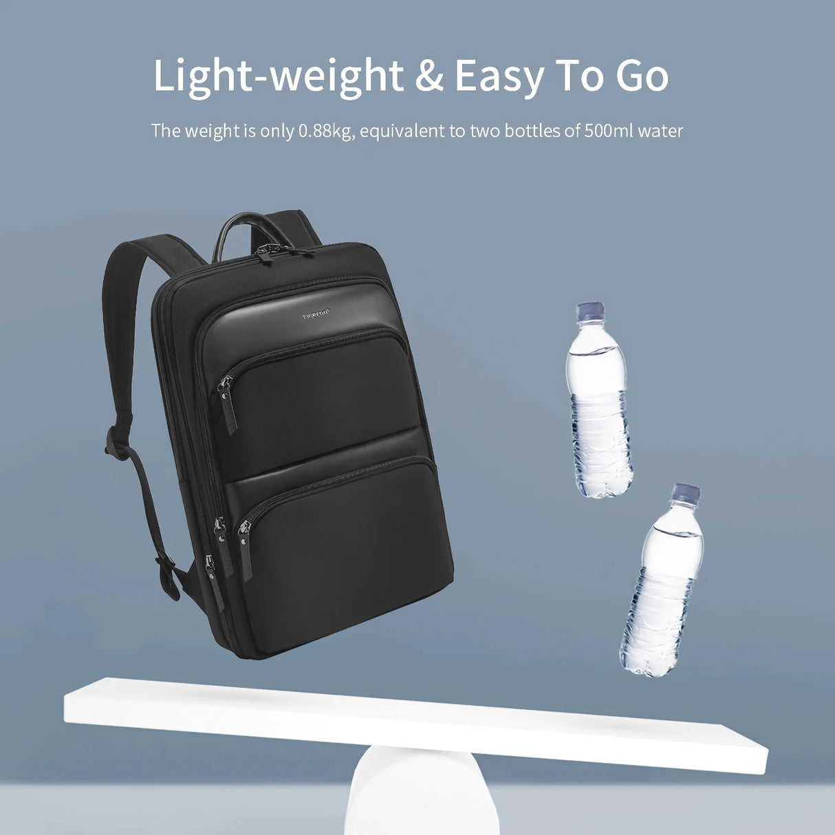 Men's Business Laptop Backpack - Slim, Waterproof Travel & School Bag