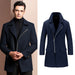 Men's Medium Long Woolen Coat