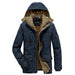 Plus Size Men's Cotton-padded Coat Multi-pocket Fleece-lined Thickened