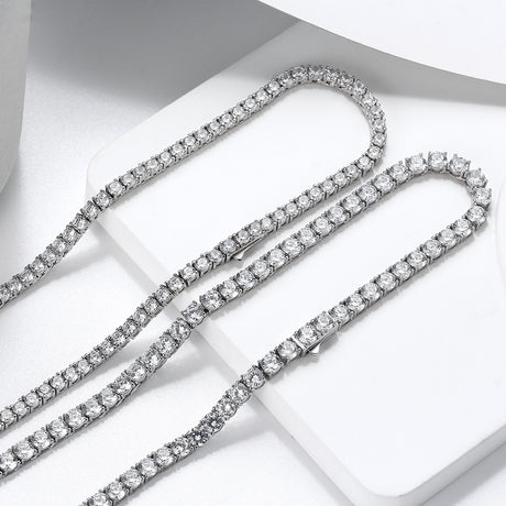 Women's Fashion Zircon 4mm Tennis Chain - Dazpy