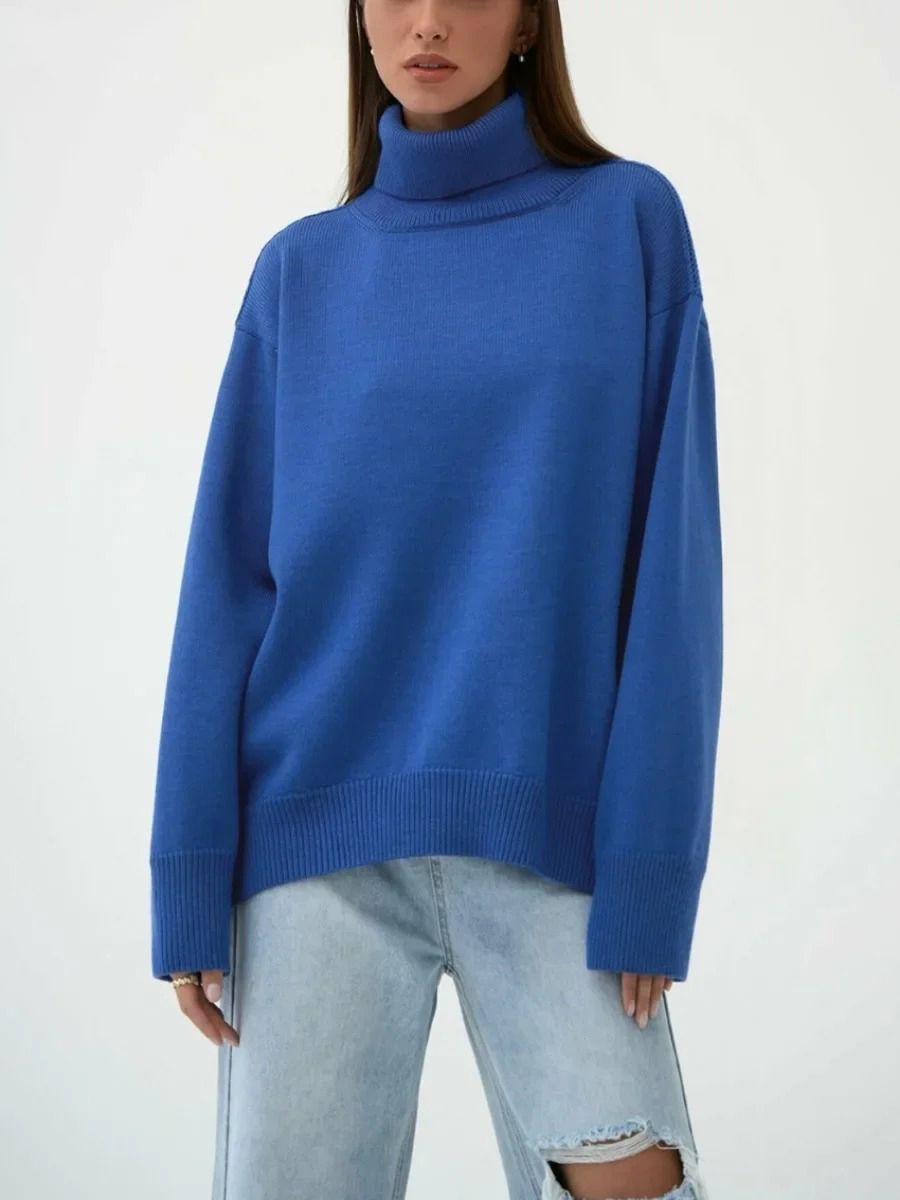 Casual Oversized Knitted Pullover for Women