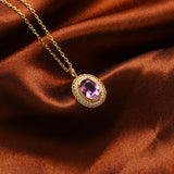 Simple Atmosphere Amethyst Necklace - Dazpy