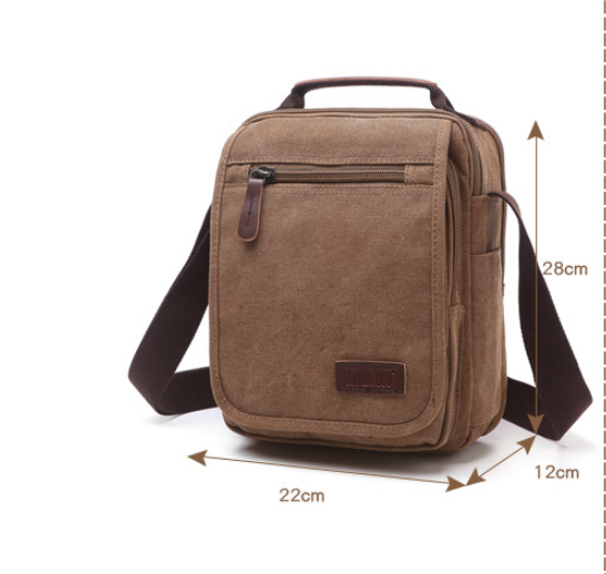 Multi-pocket Single Shoulder Canvas Men's Messenger Bag - Dazpy