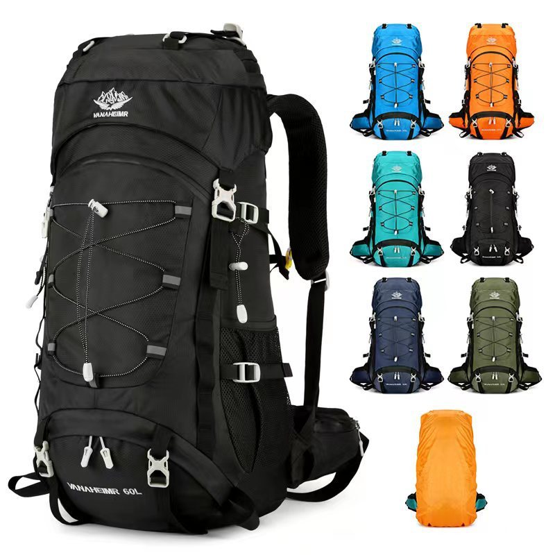 Hiking Camping Travel Outdoor Sports Hiking Bag 60 Liters Large Capacity Backpack