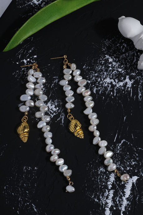 European And American Trendy Baroque Pearl Earrings - Dazpy