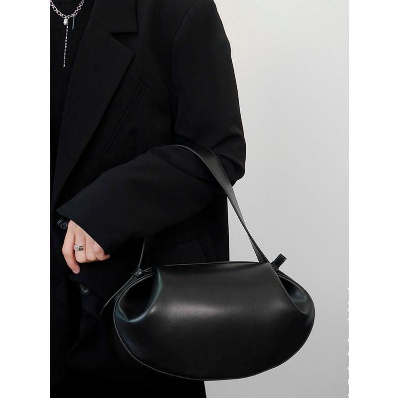 Elegant Round Vegan Leather Handbag