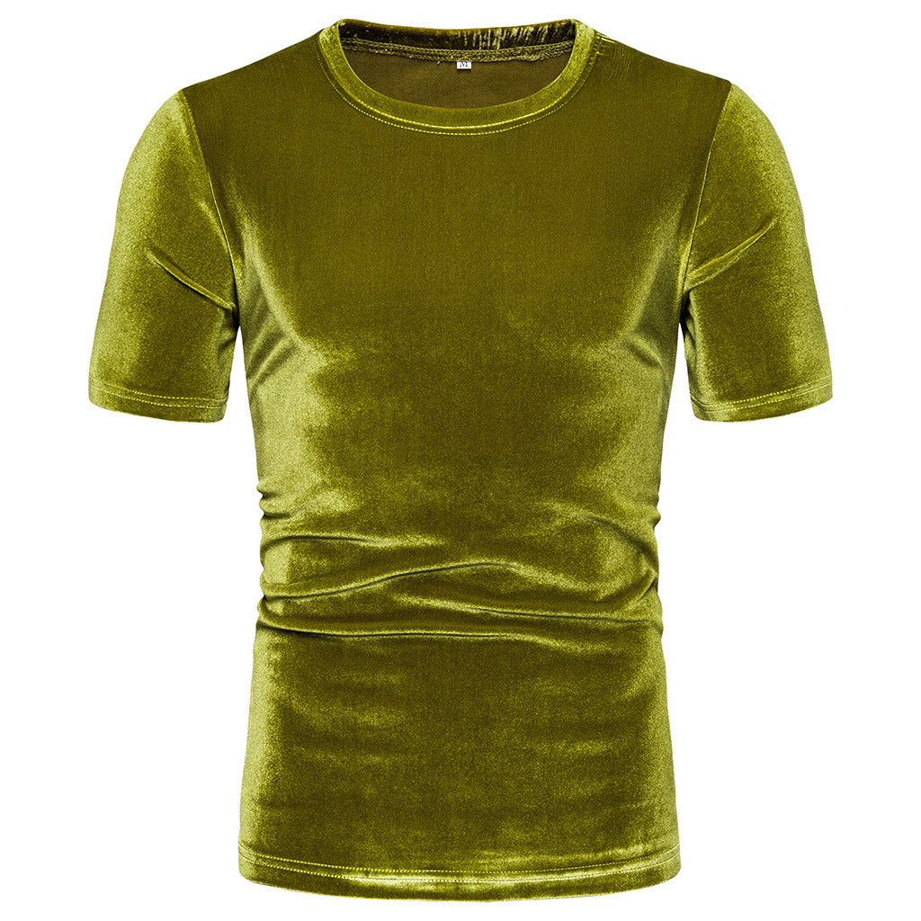 Men's Summer Solid Color Short-sleeved T-shirt