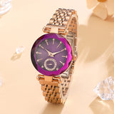 Women's Fashion Simple Cut Quartz Watch Steel Band - Dazpy