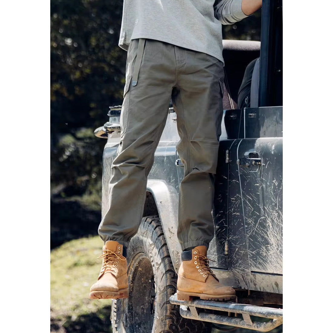 Pantalones cargo holgados y ajustados de otoño para hombre