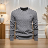 Herbst und Winter Pullover Pullover Hirsch Stickerei einfarbig Pullover für Männer