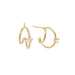 Women's Simple Smooth Bull Horn Earrings - Dazpy