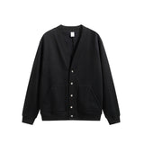 Flame Single-layer Fleece-lined Cardigan Coat Loose-fitting Casual Pullover