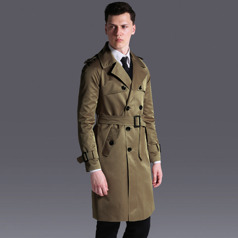 Men's Trench English Double-breasted Coat