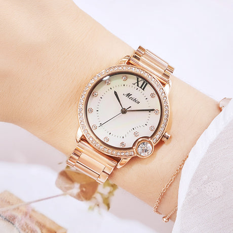 Fashion Shell Face Waterproof Ladies Quartz Watch - Dazpy