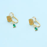 Emerald Zirconium Ear Clip Without Ear Hole - Dazpy