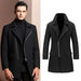 Men's Medium Long Woolen Coat