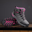 Women's Suede High-Top Lace-Up Outdoor Shoes