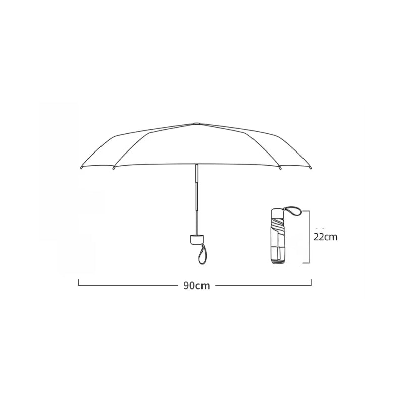 Paraguas mini plegable y ligero