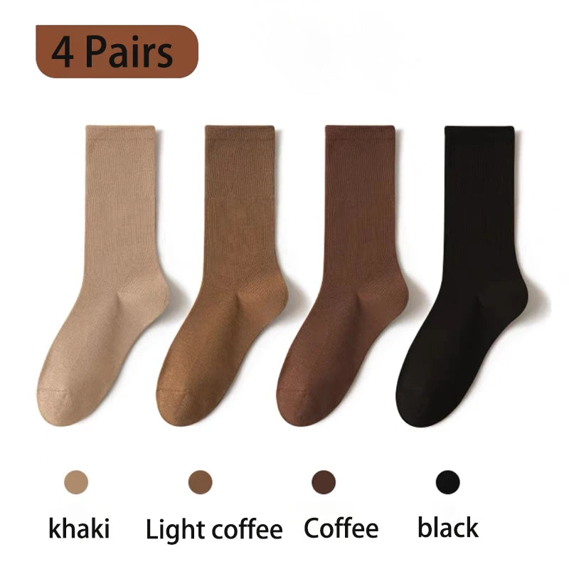 4 Paar lockere Baumwollsocken für Damen