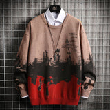 Men's Korean Style Trendy Round Neck Sweater