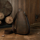 Personalized Casual Horn Breast Bag Men's Cowhide - Dazpy