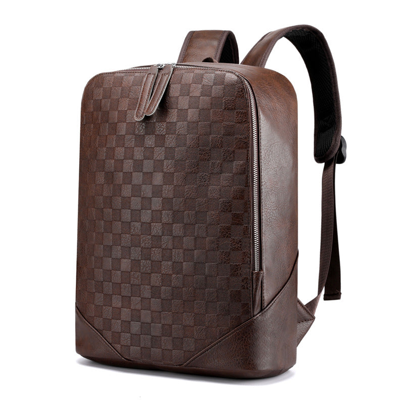 Men's Trendy Woven Design Casual Computer Backpack - Dazpy