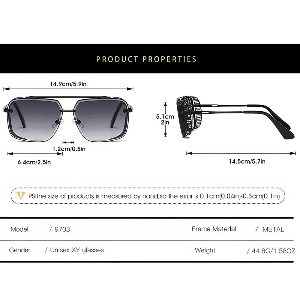 Rechteckige Sonnenbrille mit UV-Schutz