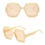 Oversized Oval Sunglasses with Gradient Lenses